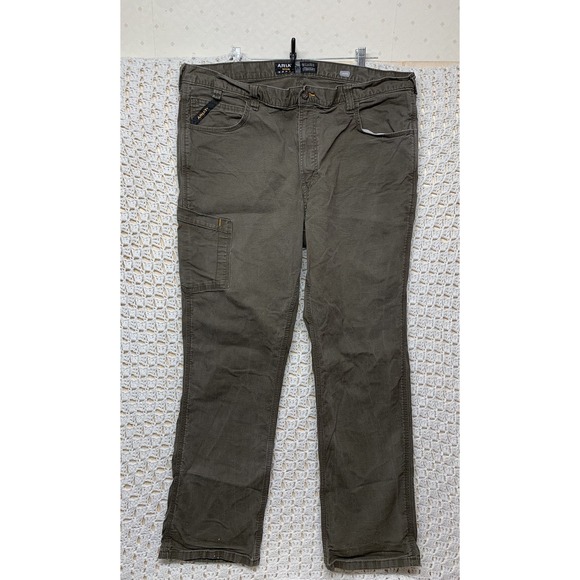 Ariat Work Rebar M4 Pants Men's 42x32 Gray  Relaxed Straight Carpenter Work - Picture 1 of 13